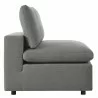 Modway Commix 4-Piece Outdoor Patio Sectional Sofa - Charcoal - Armless Chair in Side Angle - Modway Commix 4-Piece Outdoor Patio Sectional Sofa - Charcoal - Armless Chair in Side Angle