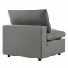 Modway Commix 4-Piece Outdoor Patio Sectional Sofa - Charcoal - Armless Chair in Back Side Angle - Modway Commix 4-Piece Outdoor Patio Sectional Sofa - Charcoal - Armless Chair in Back Side Angle
