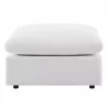 Modway Commix 4-Piece Outdoor Patio Sectional Sofa - White - Ottoman  in Front Angle - Modway Commix 4-Piece Outdoor Patio Sectional Sofa - White - Ottoman  in Front Angle