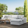 Modway Commix 4-Piece Outdoor Patio Sectional Sofa - White - Lifestyle