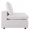 Modway Commix 4-Piece Outdoor Patio Sectional Sofa - White - Armless Chair in Modway Commix 4-Piece Outdoor Patio Sectional Sofa - White - Armless Chair in Front Side AngleSide Angle