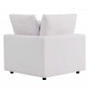 Modway Commix 4-Piece Outdoor Patio Sectional Sofa - White - Corner Chair in Back Angle