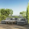 Modway Commix 6-Piece Outdoor Patio Sectional Sofa - Charcoal - Lifestyle - Modway Commix 6-Piece Outdoor Patio Sectional Sofa - Charcoal - Lifestyle