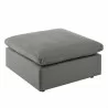 Modway Commix 6-Piece Outdoor Patio Sectional Sofa - Charcoal - Ottoman in Front Side Angle - Modway Commix 6-Piece Outdoor Patio Sectional Sofa - Charcoal - Ottoman in Front Side Angle