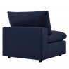 Modway Commix 6-Piece Outdoor Patio Sectional Sofa - Navy - Armless Chair in Back Side Angle