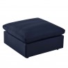 Modway Commix 6-Piece Outdoor Patio Sectional Sofa - Navy - Ottoman in Front Side Angle