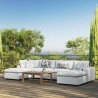 Modway Commix 6-Piece Outdoor Patio Sectional Sofa - White - Lifestyle