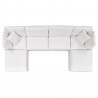 Modway Commix 6-Piece Outdoor Patio Sectional Sofa - White - Set in Top Angle