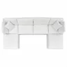 Modway Commix 6-Piece Outdoor Patio Sectional Sofa - White - Set in Top Angle - Modway Commix 6-Piece Outdoor Patio Sectional Sofa - White - Set in Top Angle