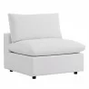 Modway Commix 6-Piece Outdoor Patio Sectional Sofa - White - Armless Chair in Front Side Angle - Modway Commix 6-Piece Outdoor Patio Sectional Sofa - White - Armless Chair in Front Side Angle