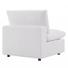 Modway Commix 6-Piece Outdoor Patio Sectional Sofa - White - Armless Chair in Back Side Angle