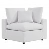 Modway Commix 6-Piece Outdoor Patio Sectional Sofa - White - Corner Chair in Front Angle
