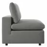 Modway Commix 5-Piece Outdoor Patio Sectional Sofa - Charcoal - Armless Chair in Side Angle - Modway Commix 5-Piece Outdoor Patio Sectional Sofa - Charcoal - Armless Chair in Side Angle