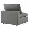 Modway Commix 5-Piece Outdoor Patio Sectional Sofa - Charcoal - Armless Chair in Back Side Angle - Modway Commix 5-Piece Outdoor Patio Sectional Sofa - Charcoal - Armless Chair in Back Side Angle