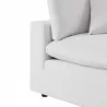 Modway Commix 5-Piece Outdoor Patio Sectional Sofa - White - Seat Closeup Angle - Modway Commix 5-Piece Outdoor Patio Sectional Sofa - White - Seat Closeup Angle