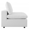 Modway Commix 5-Piece Outdoor Patio Sectional Sofa - White - Armless Chair in Side Angle