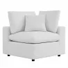 Modway Commix 5-Piece Outdoor Patio Sectional Sofa - White - Corner Chair in Front Angle - Modway Commix 5-Piece Outdoor Patio Sectional Sofa - White - Corner Chair in Front Angle