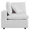 Modway Commix 5-Piece Outdoor Patio Sectional Sofa - White - Corner Chair in Side Angle