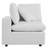 Modway Commix 5-Piece Outdoor Patio Sectional Sofa - White - Corner Chair in Side Angle - Modway Commix 5-Piece Outdoor Patio Sectional Sofa - White - Corner Chair in Side Angle