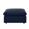 Modway Commix 7-Piece Outdoor Patio Sectional Sofa - Navy - Ottoman in Front Angle