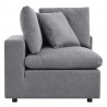Modway Commix 7-Piece Sunbrella® Outdoor Patio Sectional Sofa - Gray - Corner Chair in Side Angle