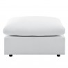 Modway Commix 7-Piece Sunbrella® Outdoor Patio Sectional Sofa - White - Ottoman in Front Angle