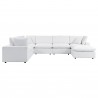 Modway Commix 7-Piece Sunbrella® Outdoor Patio Sectional Sofa - White - Set in Front Angle