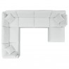 Modway Commix 7-Piece Sunbrella® Outdoor Patio Sectional Sofa - White - Set in Top Angle