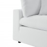 Modway Commix 7-Piece Sunbrella® Outdoor Patio Sectional Sofa - White - Seat Closeup Angle