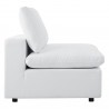 Modway Commix 7-Piece Sunbrella® Outdoor Patio Sectional Sofa - White - Armless Chair in Side Angle