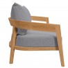 Modway Brisbane Teak Wood Outdoor Patio Loveseat in Natural Gray - Side Angle
