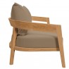Modway Brisbane Teak Wood Outdoor Patio Loveseat in Natural Light Brown - Side Angle