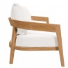 Modway Brisbane Teak Wood Outdoor Patio Loveseat in Natural White - Side Angle