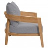 Modway Brisbane Teak Wood Outdoor Patio Armchair in Natural Gray - Side Angle