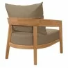 Modway Brisbane Teak Wood Outdoor Patio Armchair in Natural Light Brown - Back Side Angle - Modway Brisbane Teak Wood Outdoor Patio Armchair in Natural Light Brown - Back Side Angle