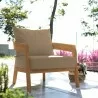 Modway Brisbane Teak Wood Outdoor Patio Armchair in Natural Light Brown - Lifestyle - Modway Brisbane Teak Wood Outdoor Patio Armchair in Natural Light Brown - Lifestyle