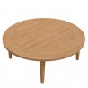 Modway Brisbane Teak Wood Outdoor Patio Coffee Table - Natural- - Front Side Top Angle