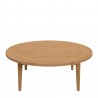 Modway Brisbane Teak Wood Outdoor Patio Coffee Table - Natural- - Front Angle