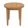 Modway Brisbane Teak Wood Outdoor Patio Side Table - Natural - Front Angle
