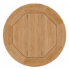 Modway Brisbane Teak Wood Outdoor Patio Side Table - Natural - Top Angle
