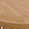 Modway Brisbane Teak Wood Outdoor Patio Side Table - Natural - Closeup Top Angle