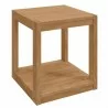 Modway Carlsbad Teak Wood Outdoor Patio Side Table - Natural - Front Side Angle - Modway Carlsbad Teak Wood Outdoor Patio Side Table - Natural - Front Side Angle