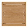 Modway Carlsbad Teak Wood Outdoor Patio Side Table - Natural - Top Angle