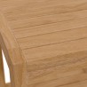 Modway Carlsbad Teak Wood Outdoor Patio Side Table - Natural - Closeup Top Angle