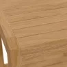 Modway Carlsbad Teak Wood Outdoor Patio Side Table - Natural - Closeup Top Angle - Modway Carlsbad Teak Wood Outdoor Patio Side Table - Natural - Closeup Top Angle