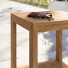 Modway Carlsbad Teak Wood Outdoor Patio Side Table - Natural - Lifestyle