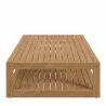 Modway Carlsbad Teak Wood Outdoor Patio Coffee Table - Natural - Side Angle - Modway Carlsbad Teak Wood Outdoor Patio Coffee Table - Natural - Side Angle