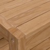 Modway Carlsbad Teak Wood Outdoor Patio Coffee Table - Natural - Closeup Top Angle