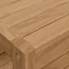 Modway Carlsbad Teak Wood Outdoor Patio Coffee Table - Natural - Closeup Top Angle - Modway Carlsbad Teak Wood Outdoor Patio Coffee Table - Natural - Closeup Top Angle