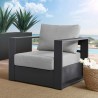 Modway Tahoe Outdoor Patio Powder-Coated Aluminum Armchair in Gray Gray - Lifestyle